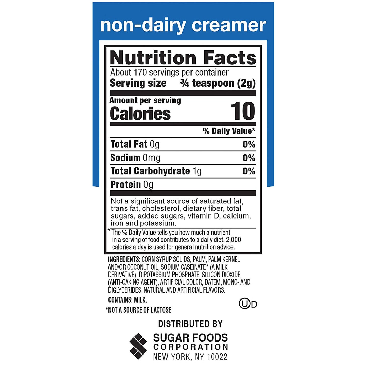 NJoy Non Dairy Coffee Creamer, 12 Ounce (Pack of 6), Cream, Model 94150
