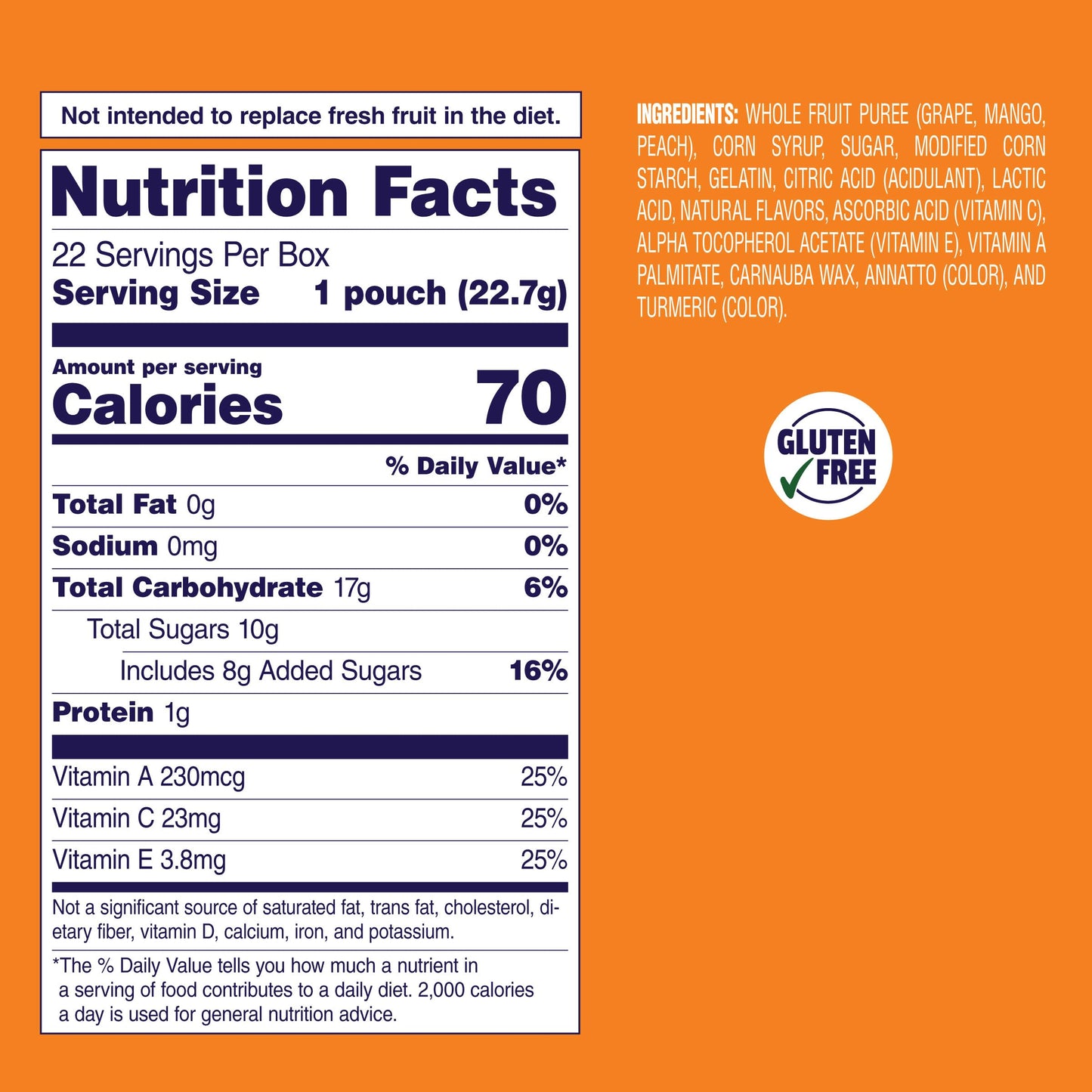 Welchs Fruit Snacks  Mango Peach Snack Box  Gluten Free  5oz Snack Packs (Pack of 12)