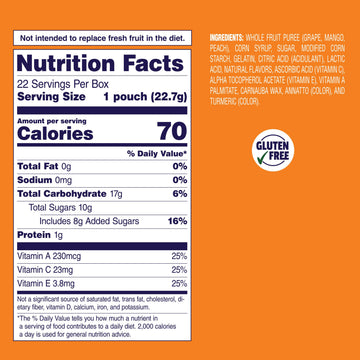 Welchs Fruit Snacks  Mango Peach Snack Box  Gluten Free  5oz Snack Packs (Pack of 12)