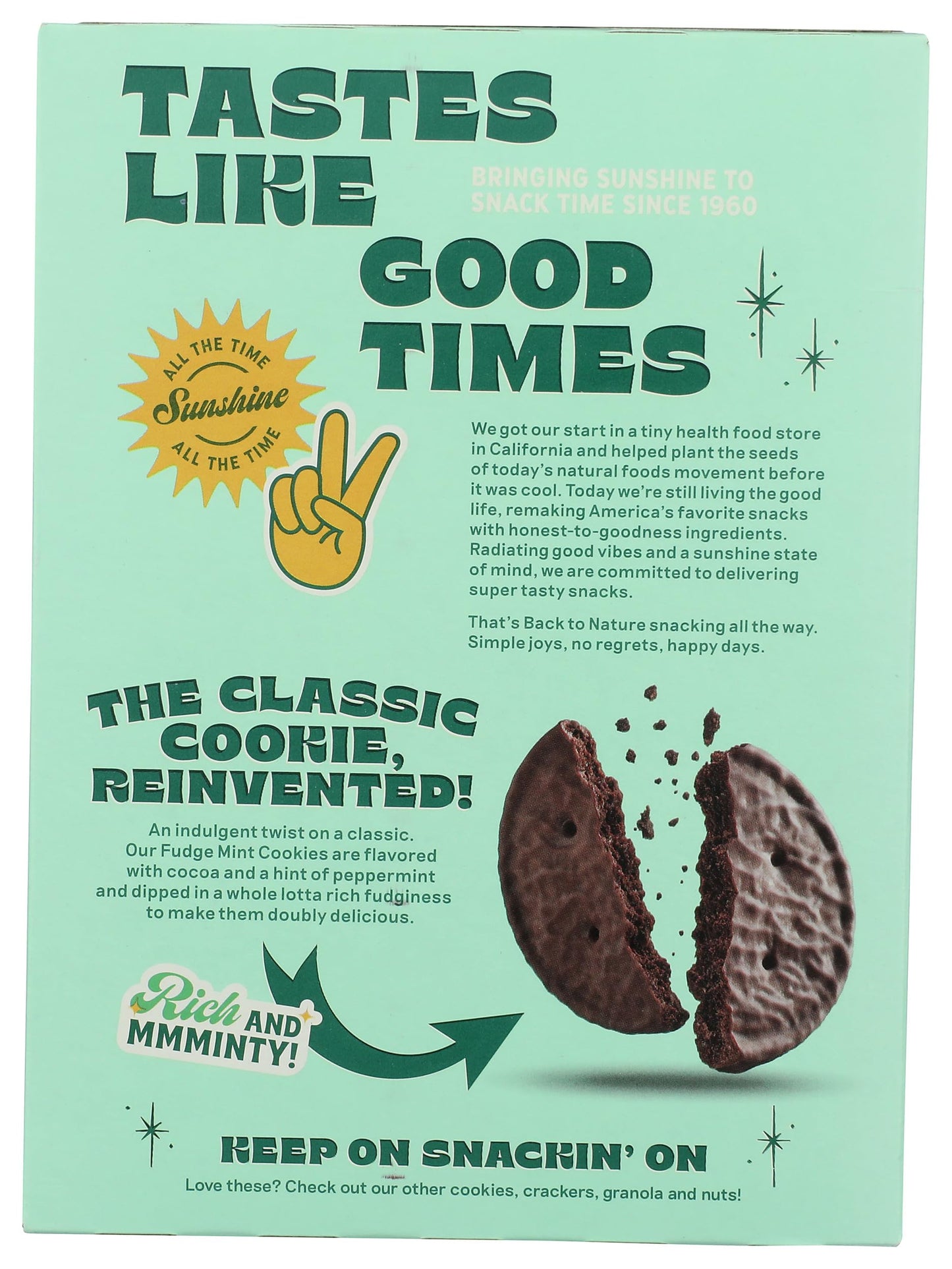 BACK TO NATURE Fudge Mint Cookies, 5.5 OZ