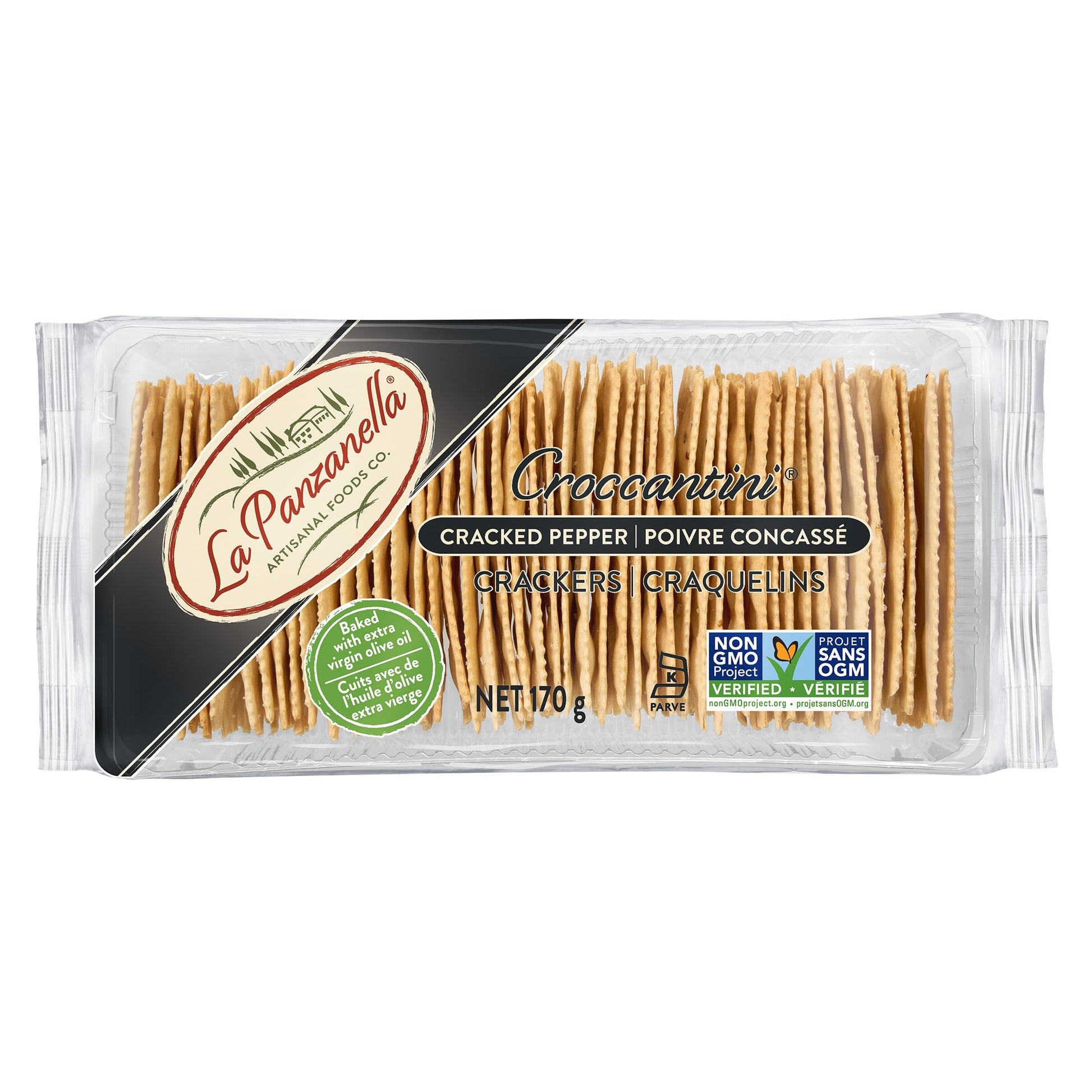 La Panzanella Mini Croccantini, Black Pepper, 6 Oz