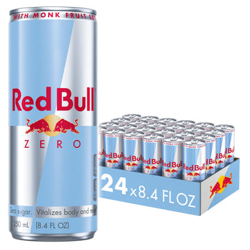 Red Bull Energy Drink Total Zero, 8.4 Fl Oz, 24 Count, Model RB231401, Zero Sugar