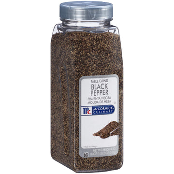 McCormick Culinary Table Grind Black Pepper, Coarse Ground, 18 oz, Black Pepper, Model MC00065