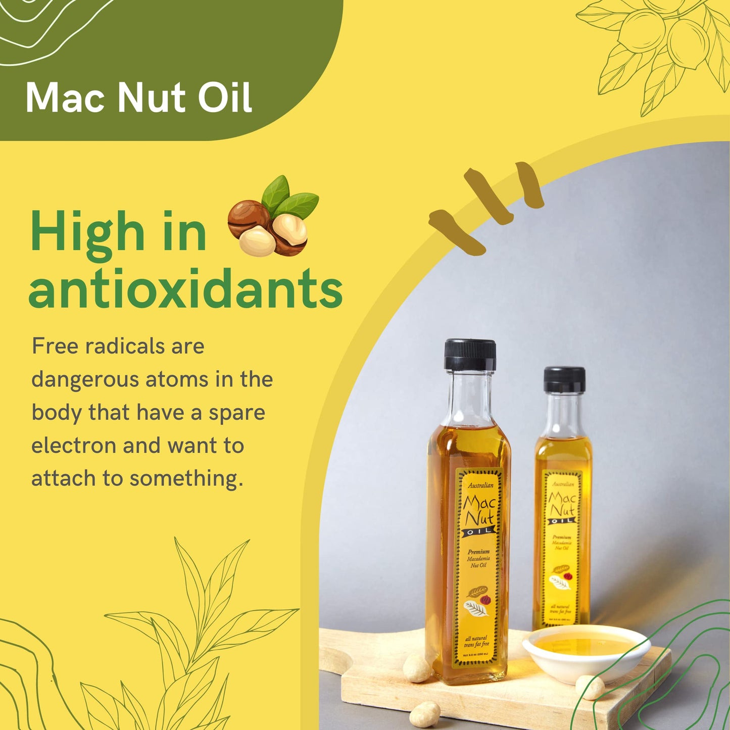 Mac Nut - Pure Cold Pressed Macadamia Nut Oil | Natural Cooking Oil - Fry Oil - Non GMO, Vegan, Keto Friendly and Gluten Free (1