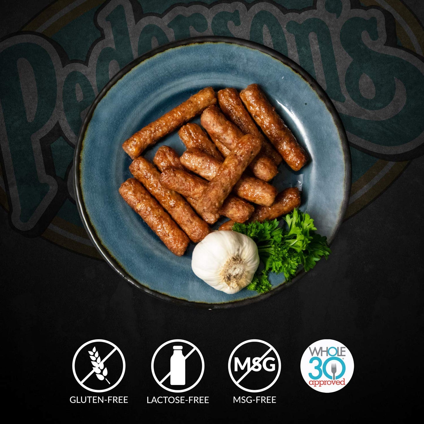 Pedersons Natural Farms Spicy Breakfast Pork Sausage Links, Fully Cooked, Keto & Paleo Friendly, No Sugar Added, 9oz (Pack of 4)