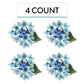 Global Sugar Art Hydrangea Blossoms Spray Sugar Cake Flowers, Blue/Purple, 4 Count By Chef Alan Tetreault