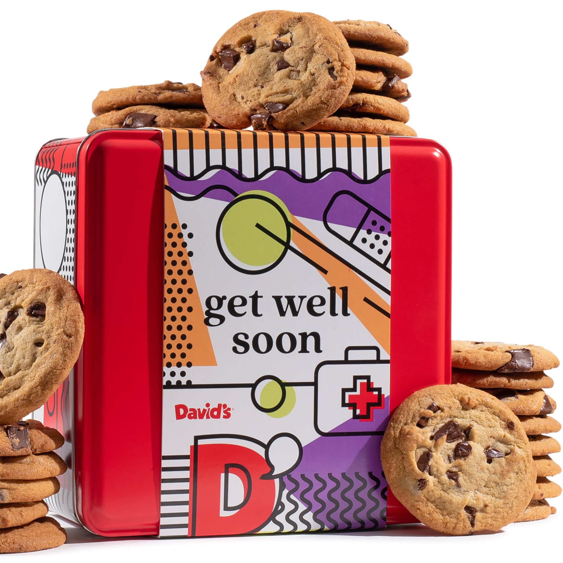 Davids Cookies Get Well Soon Cookie Gift Basket - Gourmet Bakery Dessert Gift for Recovery, Comfort and Appreciation Occasions 