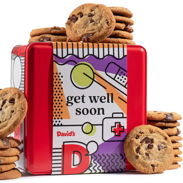 Davids Cookies Get Well Soon Cookie Gift Basket - Gourmet Bakery Dessert Gift for Recovery, Comfort and Appreciation Occasions 