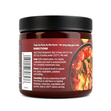 Orrington Farms Beef Flavored Broth Base, Granulated Beef Flavored Bouillon, Versatile Usage, Season-To-Taste, Easy-To-Store, 12