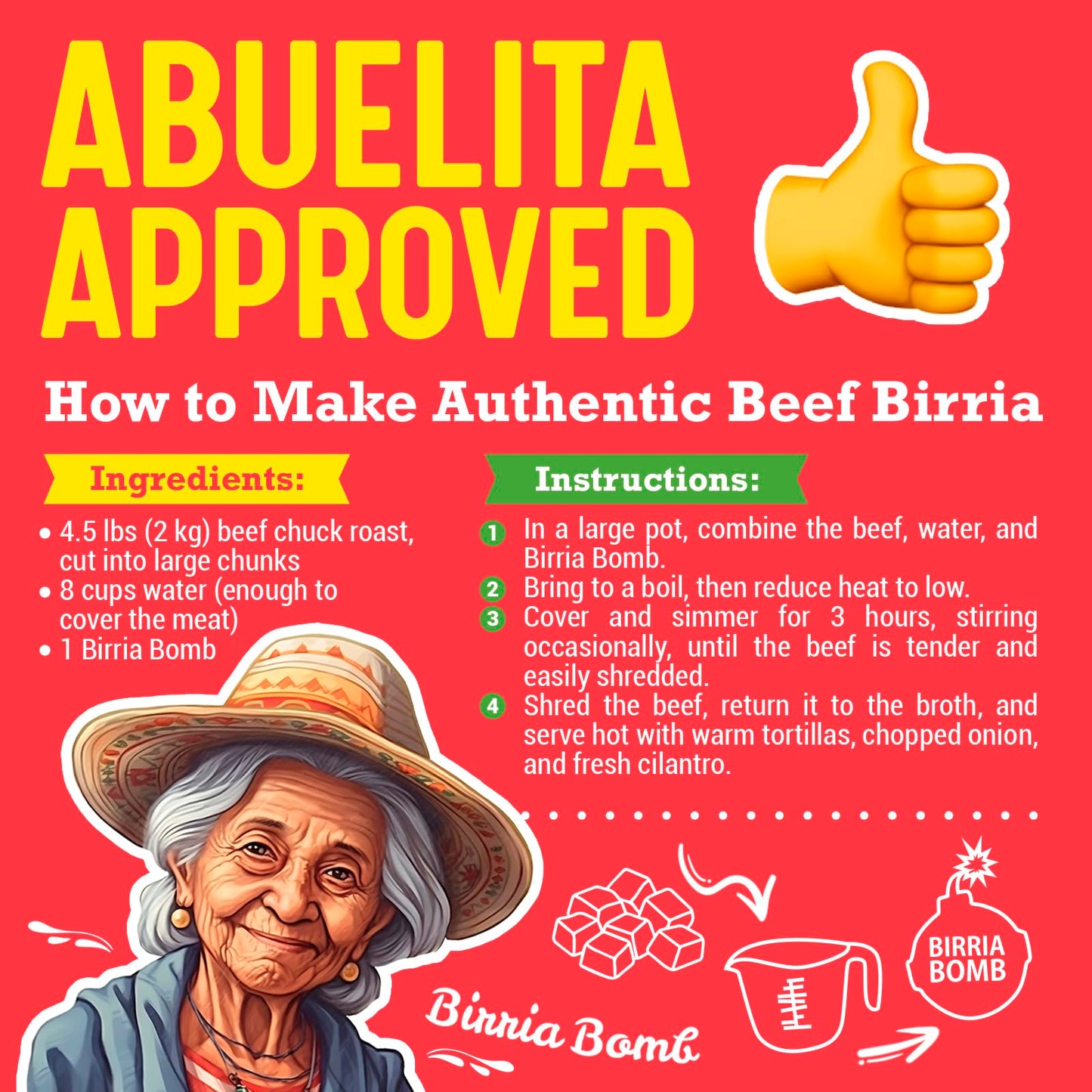 Birria   Balls - Authentic Mexican Spice Birria Mix for a Rich  Smoky  Bold Flavor Experience - 2 Birria  s Per Pack - Cooks up to 9 lbs (4 kg) Meat - Just Add Water And Meat of Your Choice