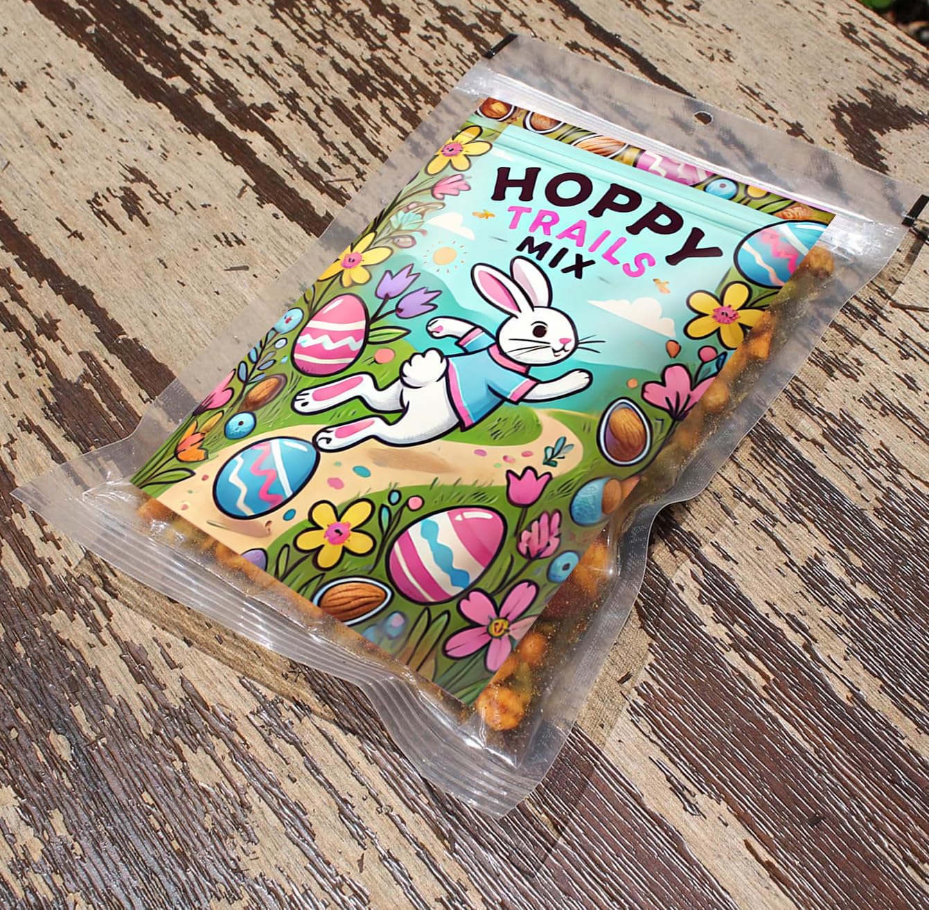 Gears Out Uncle Franks Hoppy Trails Mix - Easter Trail Mix with Peanuts, Pepitas, Churritos & Cashews, 9 Ounce Pack