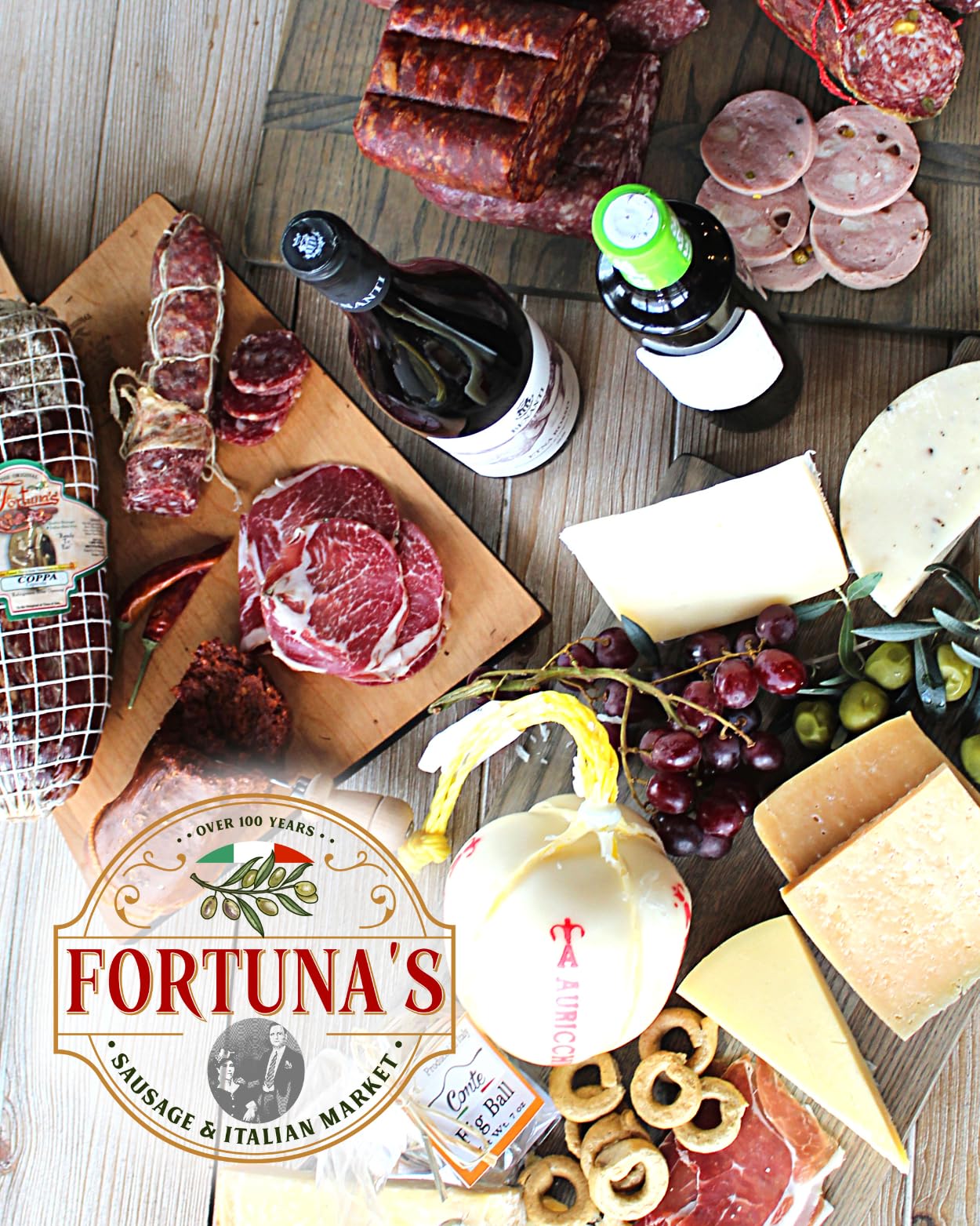 Fortunas Grated Cheese Blend - 8oz Parmigiano & Romano Pecorino Cheese - Ideal for Pasta and Pizza