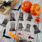Whaline 24Pcs Halloween Cupcake Toppers 8 Designs Tombstone Graveyard Cake Toppers Scary Cupcake Decoration Table Centerpiece St