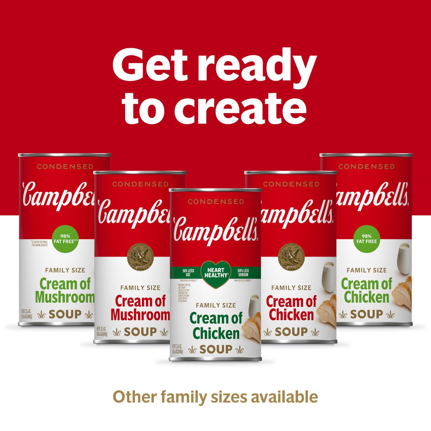 Campbell'S Condensed Cream Of Chicken Soup, Family Size 22.6 Ounce Can (Pack Of 12)
