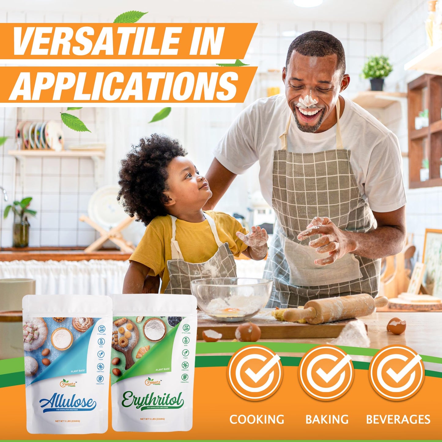 Allulose All Purpose Sweetener; Total Servings 567; Zero Calorie Sweetener, Sugar-Free Substitute For Baking, Smoothies, Coffee;
