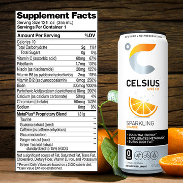 Celsis Sparkling Essential Energy Drink No Sugar Or Preservatives 12 Fl Oz, Slim Cans Assorted Variety 12 Pack, Flavors May Vary