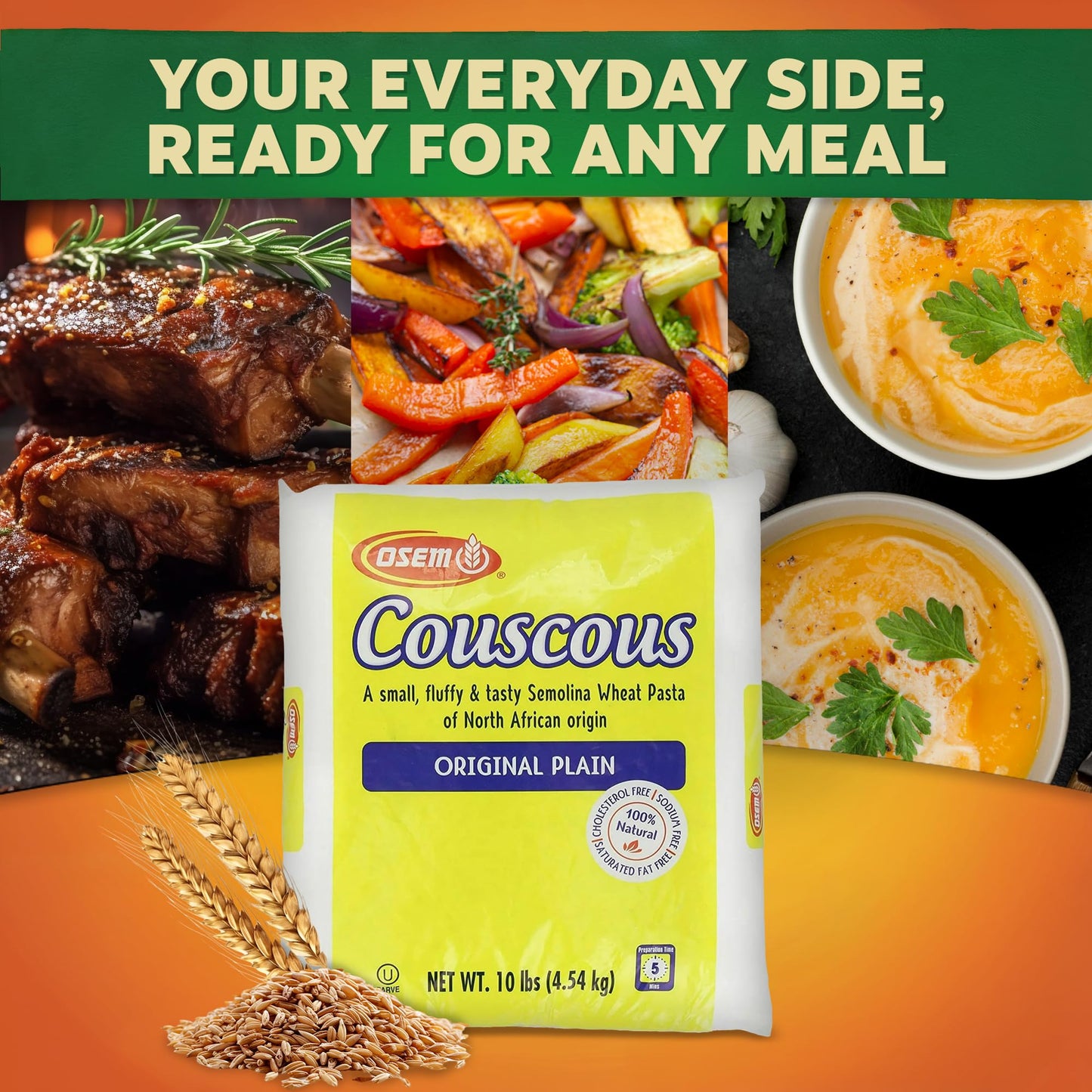 Osem Couscous, Original Plain, 10 Lb