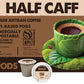 EKOCUPS Half Caff Coffee Pods, Compostable, Medium Roast, 80 Count, K-Cup Compatible