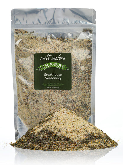 s.a.l.t. sisters Steakhouse Seasoning | All-Natural, Gluten Free, MSG Free, Non-GMO | Dried Citrus, Herbs & Salt Seasoning | Ver