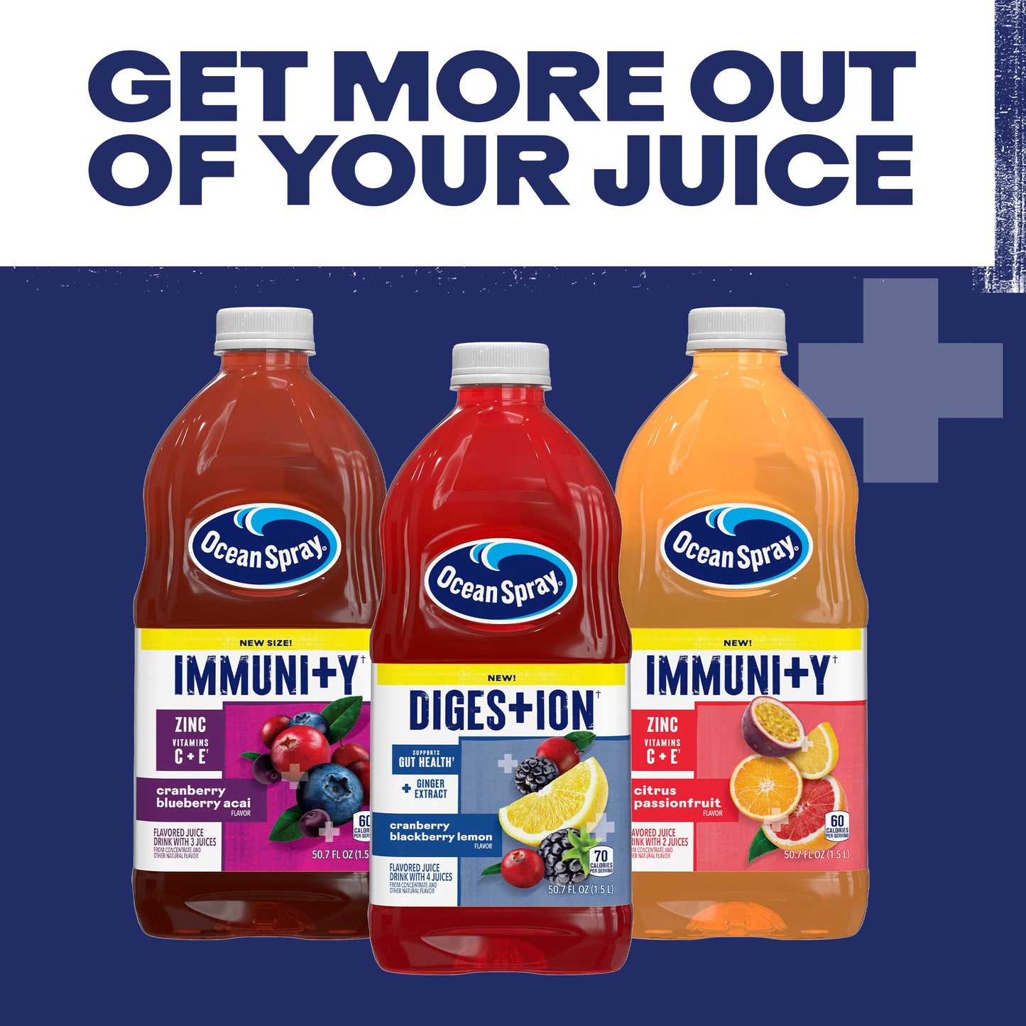 Ocean Spray Immunity Citrus Passionfruit Flavored Juice Drink, 50.7 Fl Oz Bottle (Pack Of 1)