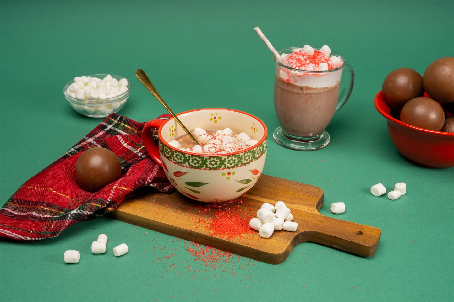 36 Pack Assorted Frankford Hot Chocolate  s - 18 Original Flavor  6 Peppermint  6 Double Chocolate  and 6 Salted Caramel Belgian Chocolate Hot Cocoa Melting Balls