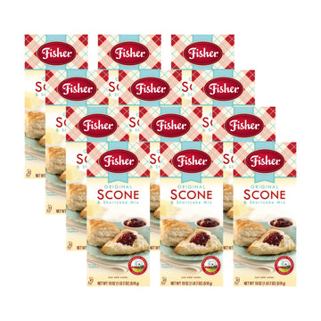 Fisher Original Fair Scone & Shortcake Mix, 18 Ounces (Pack Of 12)