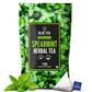 BLUE TEA Spearmint Herbal Tea - 100 Plant-Based Pyramid Tea Bags - Caffeine Free - Refreshing Flavor - Ziplock Pouch