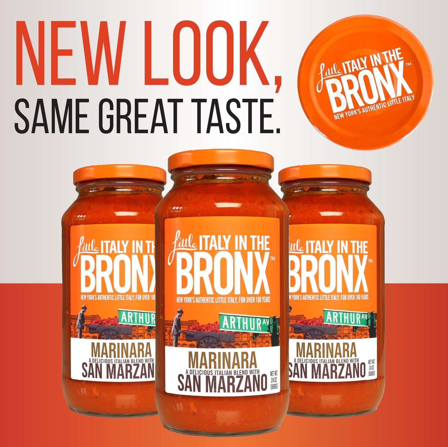 Little Italy in the Bronx Marinara Sauce - Pasta Sauce, Spaghetti Sauce, Tomato Sauces, Italian Low Carb Pasta & Pizza Sauce, No