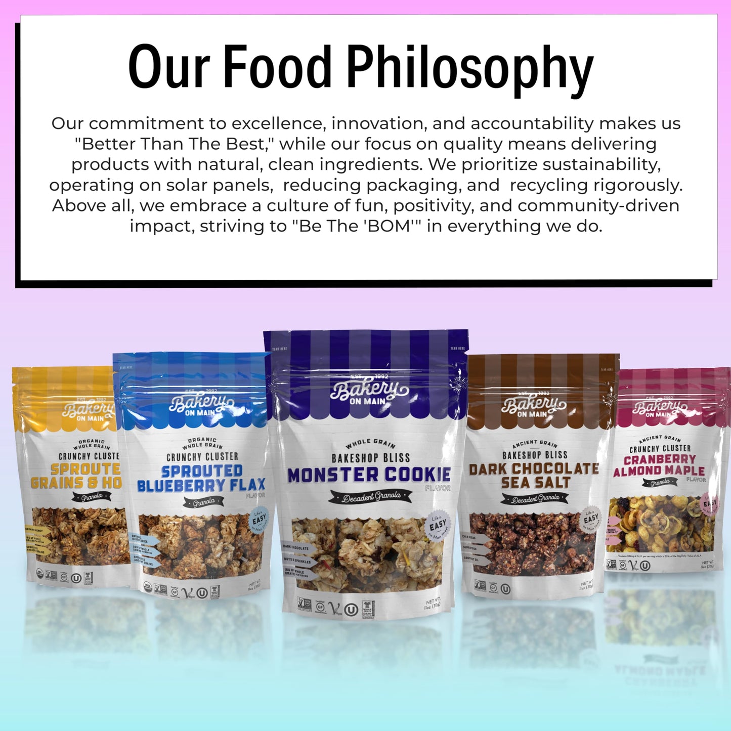 Bakery On Main Bulk Granola - Gluten Free, Vegan, Non-GMO, 400 Oz, Blueberry Flax
