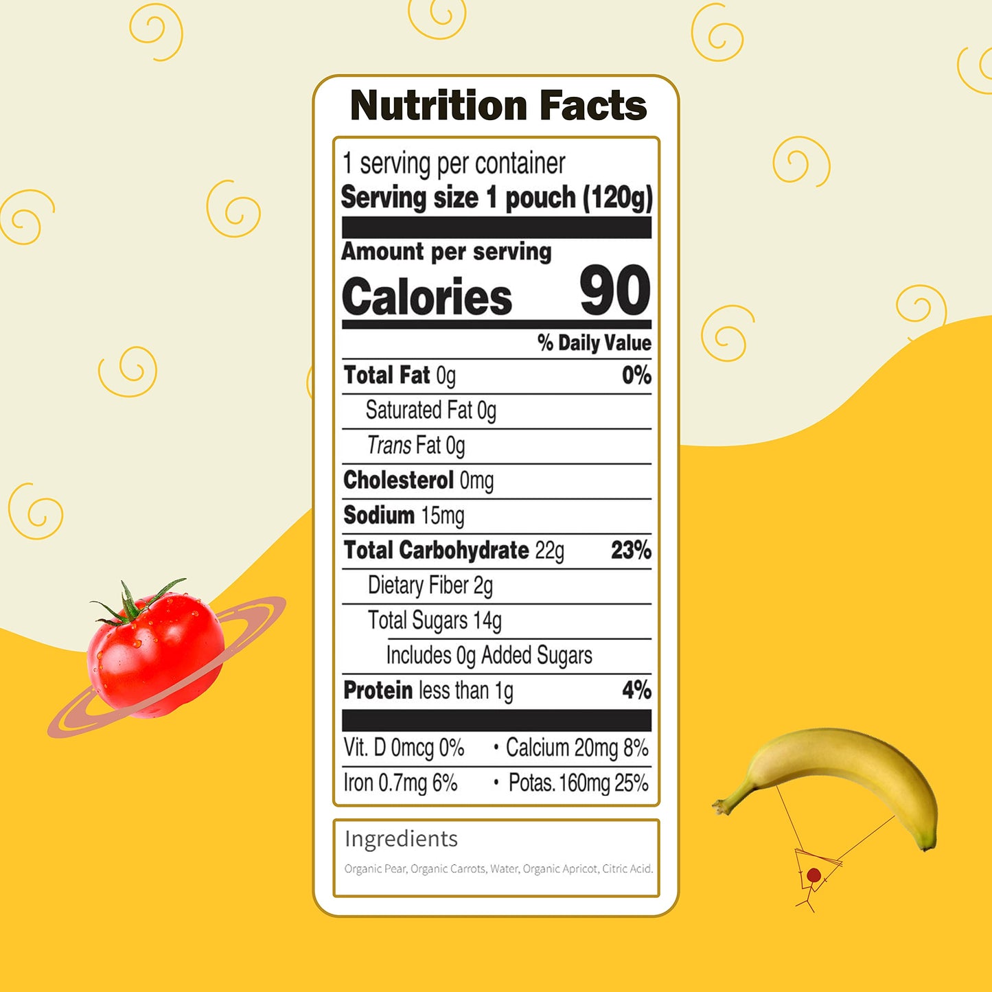 Earth'S Best Organic Baby Food Pouches, Stage 3 Fruit And Vegetable Puree For Babies 9 Months And Older, Organic Pear Carrot Apr