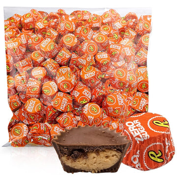 Geeoollah - Zero Sugar Miniatures Chocolate Peanut Butter Cups 1Lb - Unique Cups Candy Filled With Peanut Butter - Unique Cups C