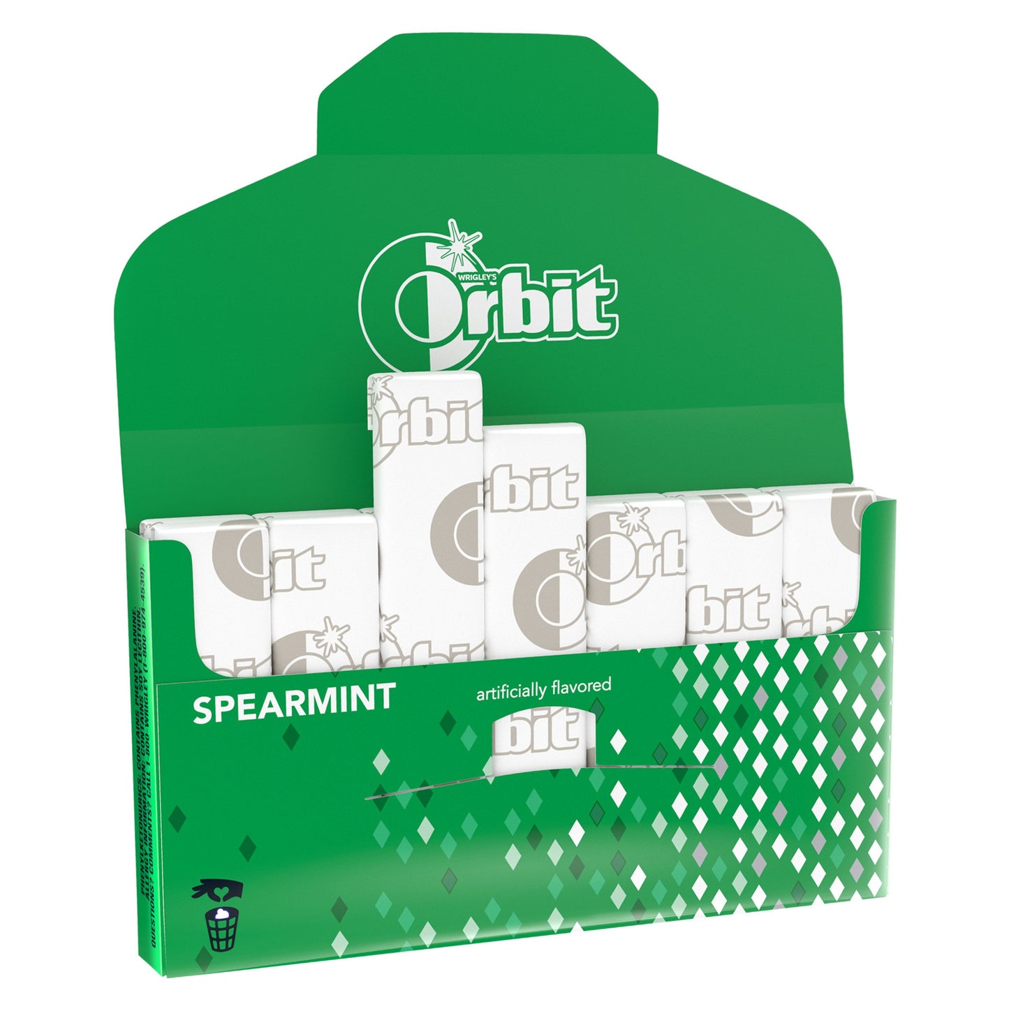 Orbit Spearmint Sugar Free Gum, 14 Piece Pack (24 Count)