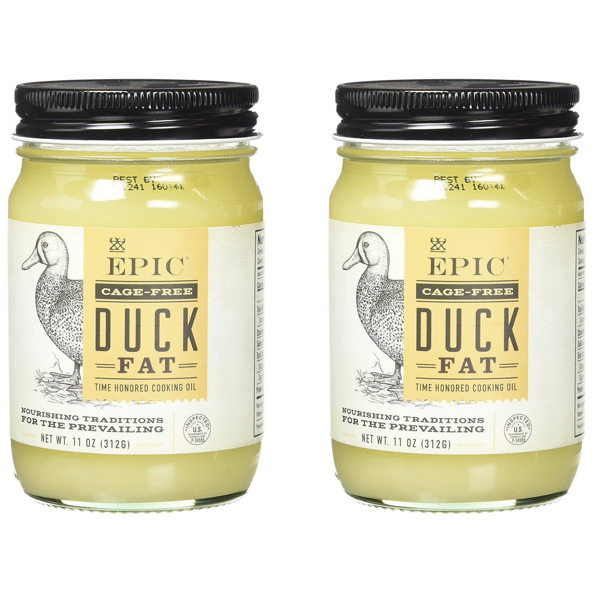 Epic Duck Fat, Keto Consumer Friendly, Whole30, 11Oz Jar (Pack Of 2)