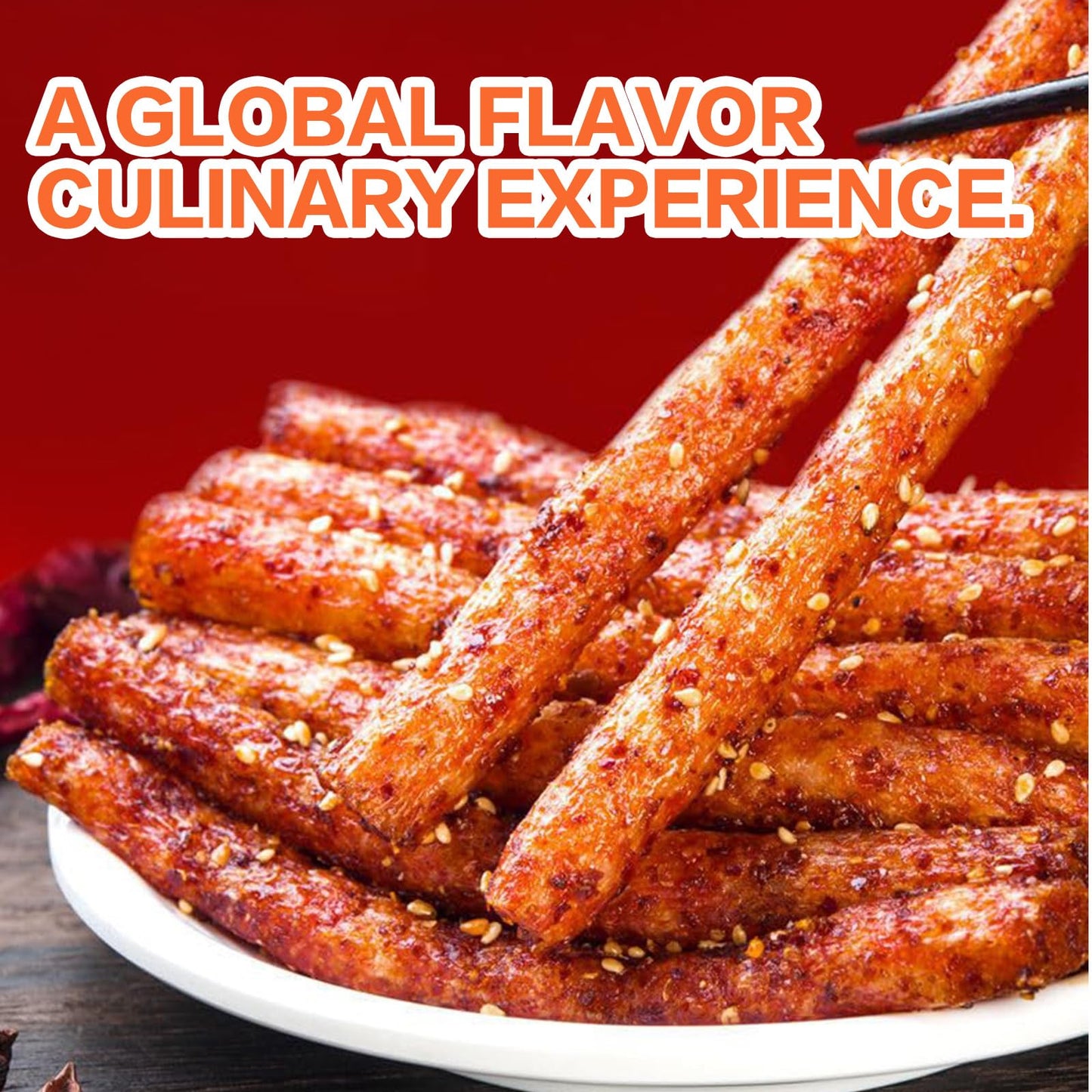 Snafre Latiao Spicy Strips 4 Pack - Medium to Extra Spicy Chinese Snacks, 68g/2.39oz per Pack, Perfect for Snack Lovers