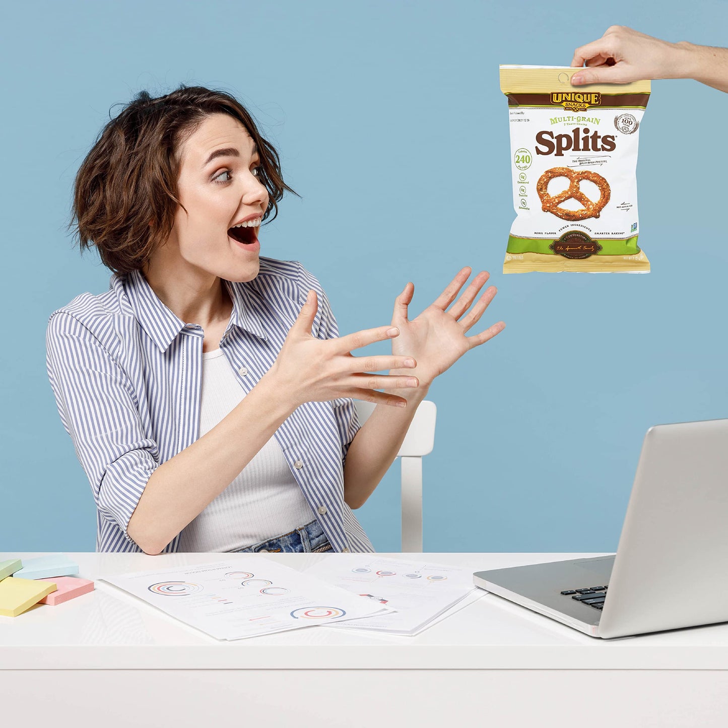 Unique Snacks Multi-Grain Splits Pretzel, Delicious Homestyle Baked Snack Bags, Vegan, OU Kosher, and Non-GMO Food, No Artificia