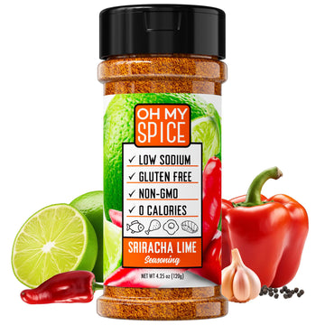Chili Lime Seasoning - Chicken, Fish & Salad Dried Sriracha Hot Sauce. Gluten Free & Vegan Mix Spices Powder With Paprika, Cayen