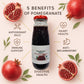 100% Organic Pomegranate Juice, 6.7 Oz Glass Bottle (6 Pack) No Sugar, No Artificial Colors, No Preservatives, No Flavors Added,