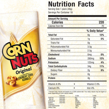 Corn Nuts Original Crunchy Corn Kernels Snack, 18 Count(Pack Of 1)