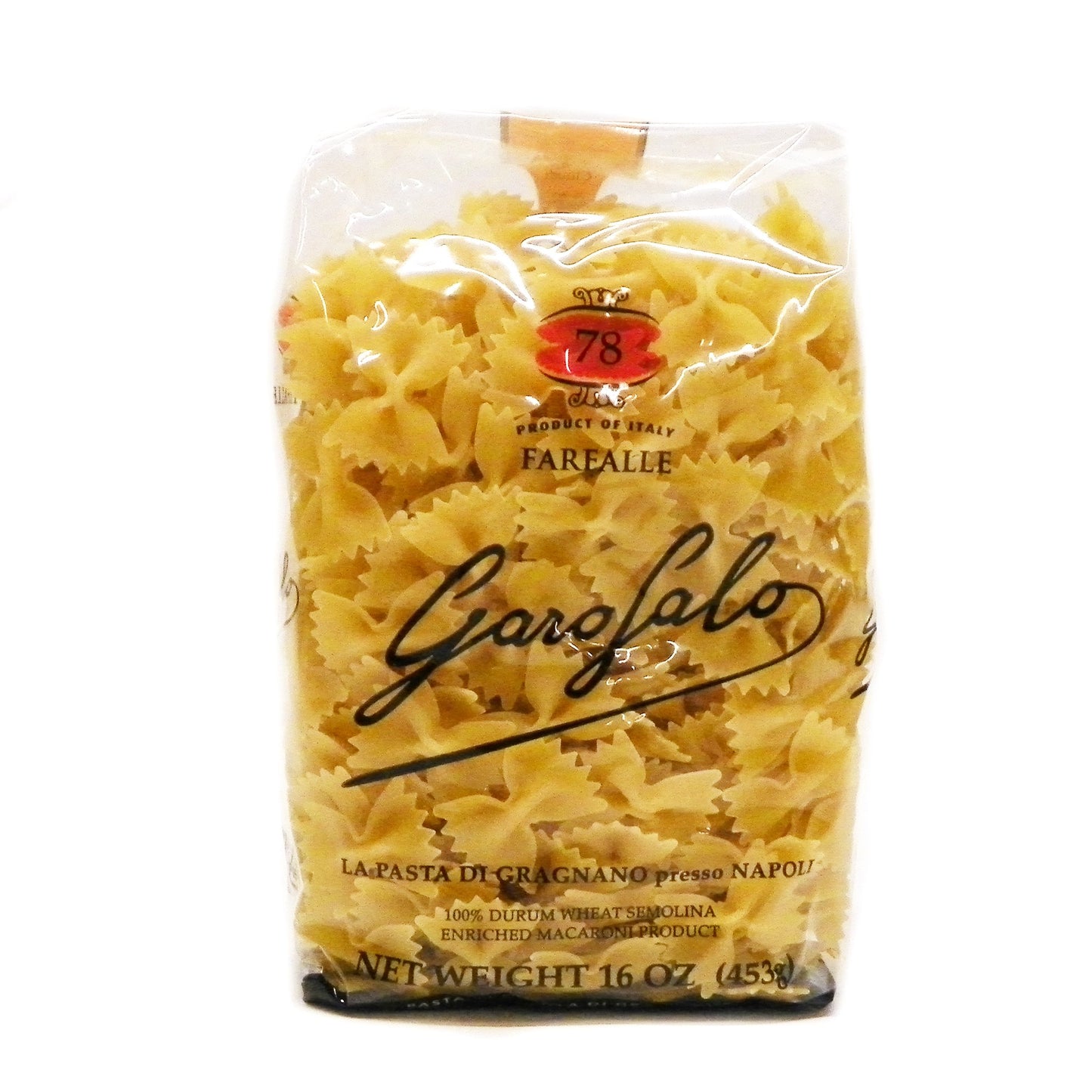 Garofalo - Premium Durum Wheat Semolina Farfalle Pasta, Italian Made, Bronze-Drawn, Al-Dente, One-Ingredient Pasta (4 Pack)