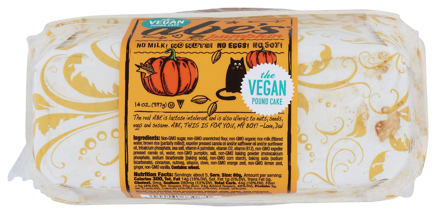 Abes, Pound Cake Pumpkin Spice Vegan, 14 Ounce
