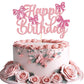 YCTHUNFISH Bowknot Cake Topper for Wedding & Birthday, Light Pink, Princess Theme Decoration