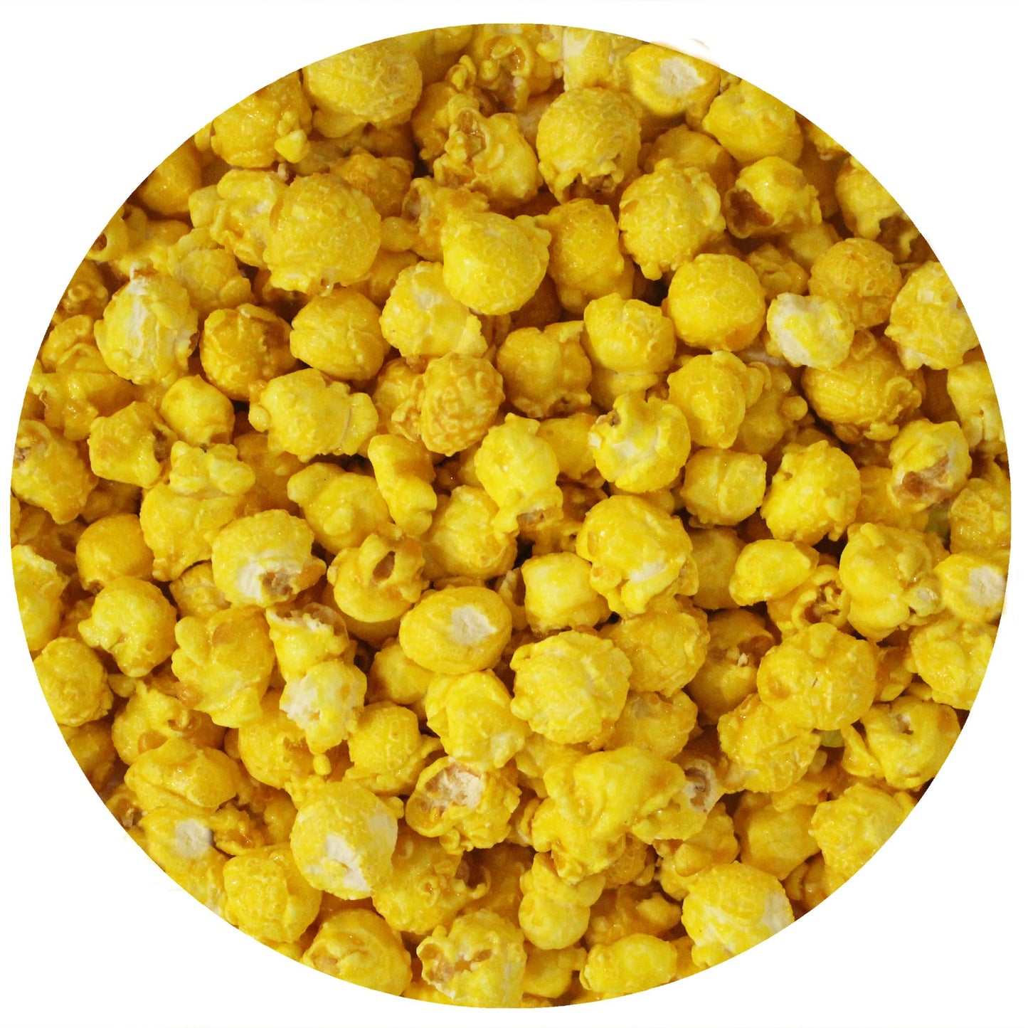 Yellow Popcorn Bucket With Scoop, 20 Ounce, Lemon Flavored Popcorn Tub, Fresh Gourmet Popcorn, The Hampton Popcorn & Candy Compa