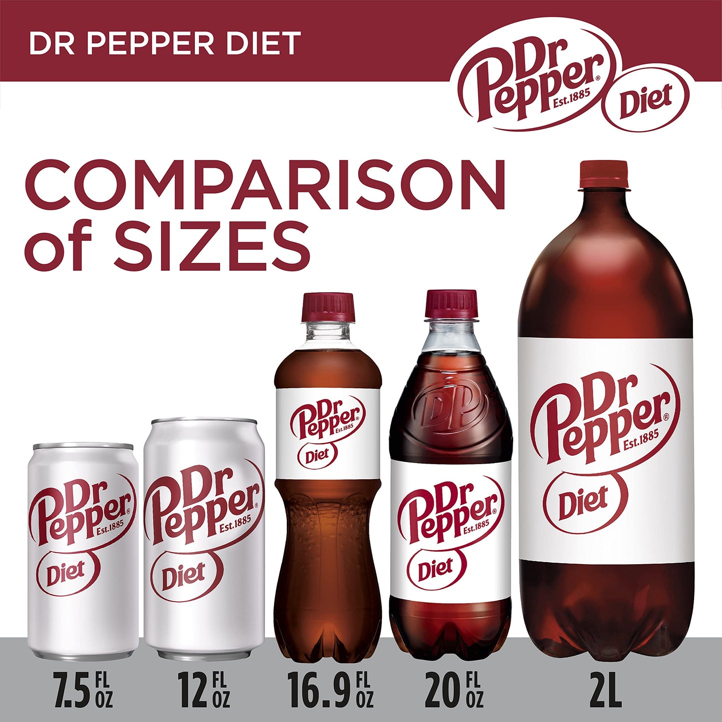 Diet Dr Pepper Soda, 12 Fl Oz Cans, 12 Pack