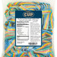 By The Cup Sour Power Quattro Multi Flavored Candy Belts, 1.6 lb Bulk Bag, Blue