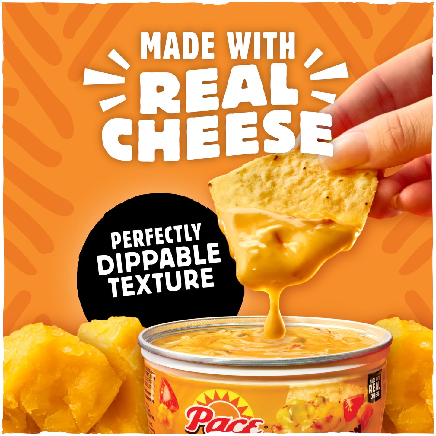 Pace Salsa Con Queso Dip, 11 oz Microwavable Bowl (8 Pack)