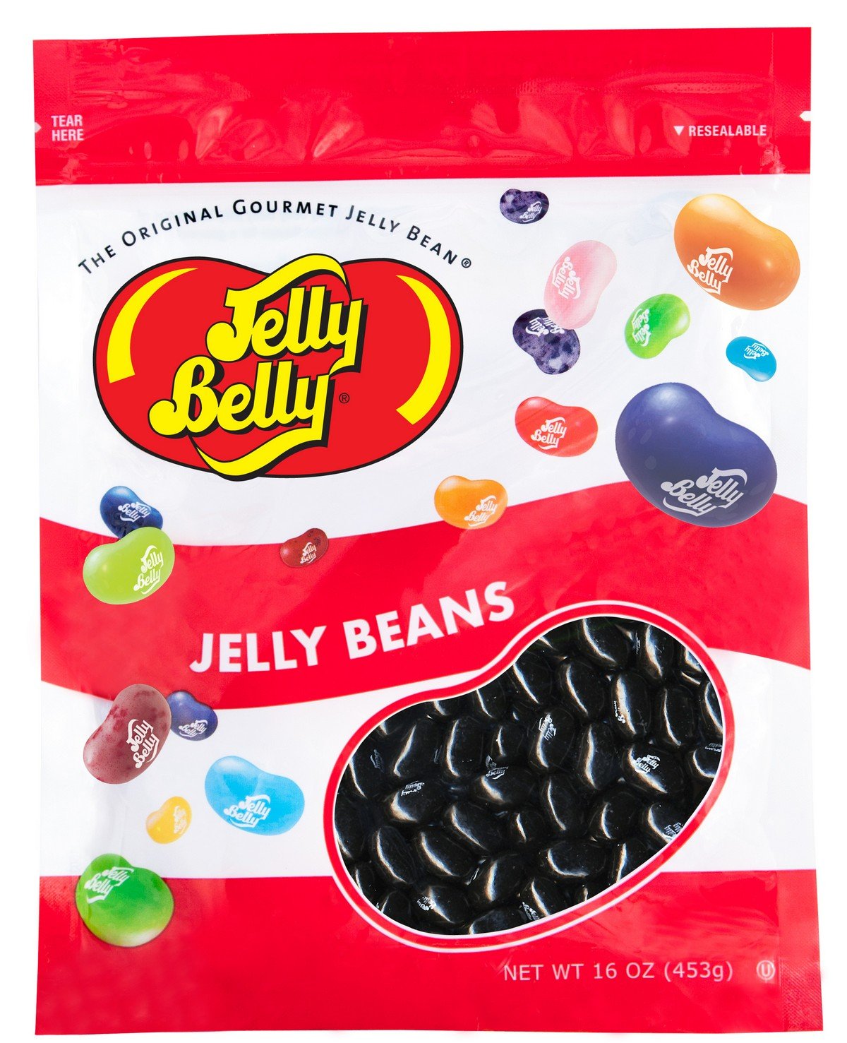 Jelly Belly Licorice Jelly Beans - 1 Pound (16 Ounces) Resealable Bag - Genuine, Official, Straight From The Source