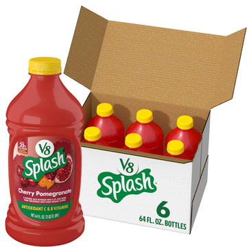 V8 Splash Cherry Pomegranate Juice Beverage, 64 Fl Oz (Pack of 6)