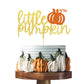 1 Pcs Little Pumpkin Cake Topper Fall Theme Cake Pick Baby Shower Kids Birthday Halloween Thanksgiving Pumpkin Party Decorations