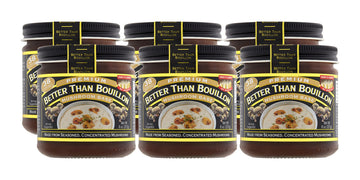 Better Than Bouillon enhanced Mushroom Base, Made from Seasoned & Concentrated Mushrooms, Makes 9.5 Quarts of Broth, 38 Servings 8 Ounce (Pack of 6)
