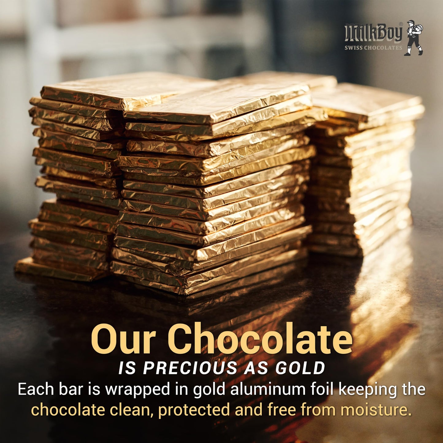 Milkboy Swiss Chocolates - Extra Creamy Milk Chocolate Snack Bar - 1.4 oz (Pack of 10) - GMO Free - Brown